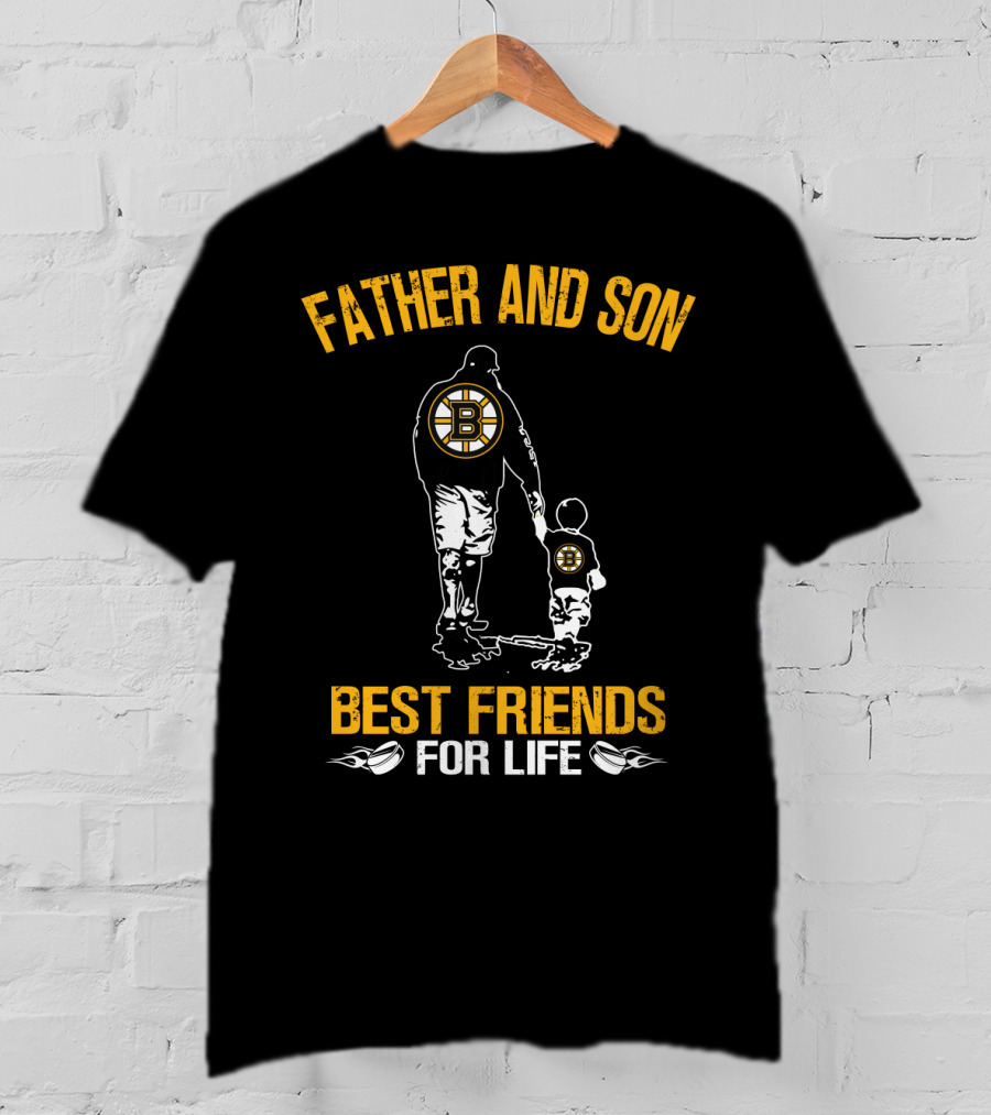 Father And Son Best Friends For Life Boston Bruins T-Shirt