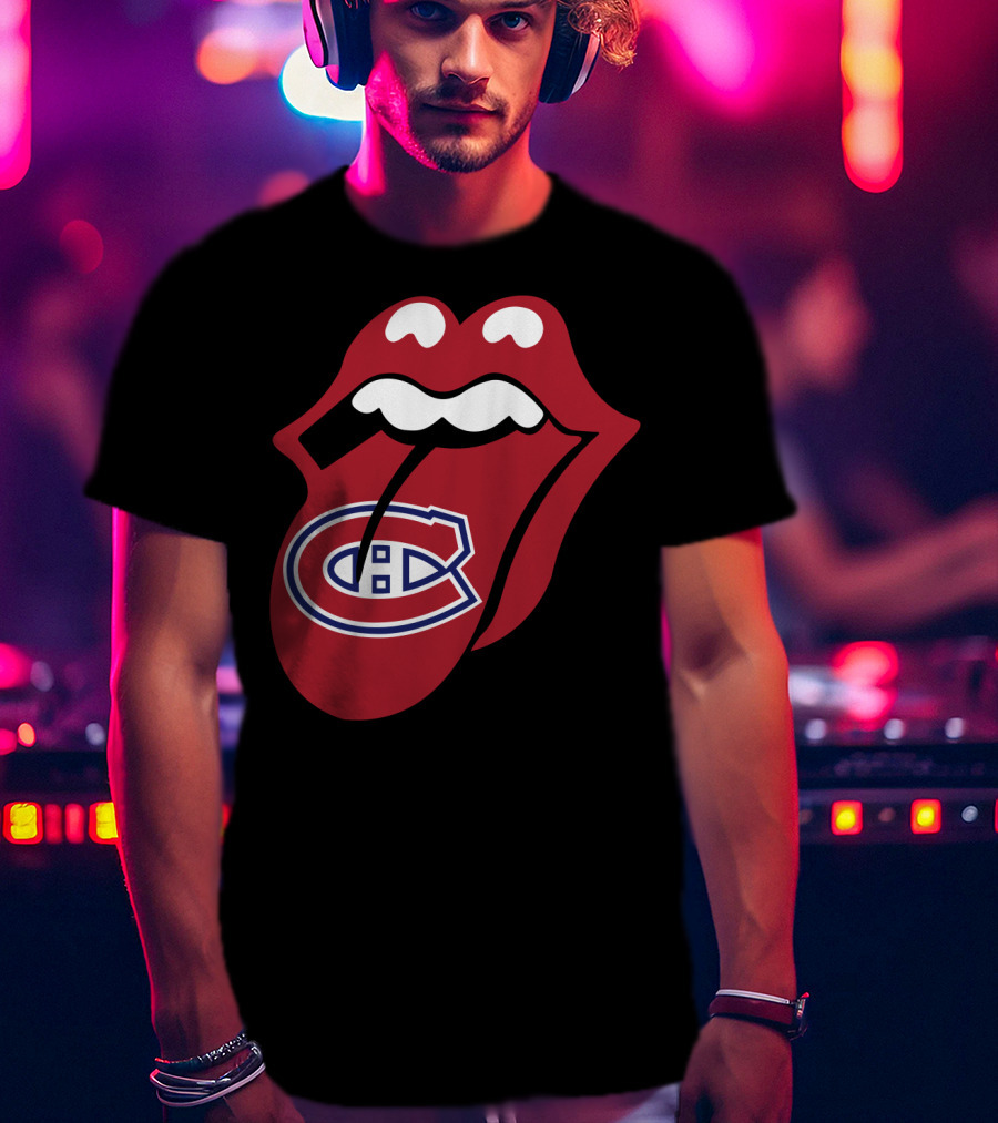 Montreal Canadiens Logo With Iconic Tongue And Lips T-Shirt