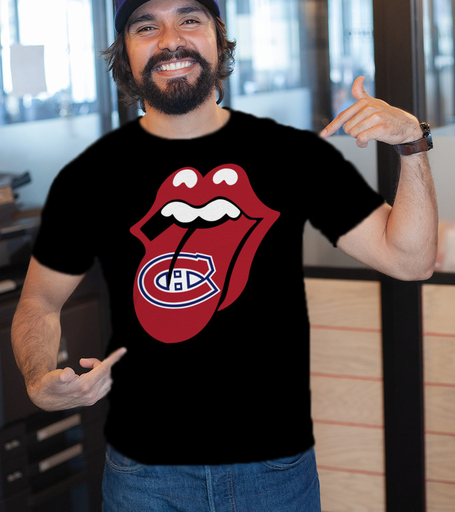 Montreal Canadiens Logo With Iconic Tongue And Lips T-Shirt