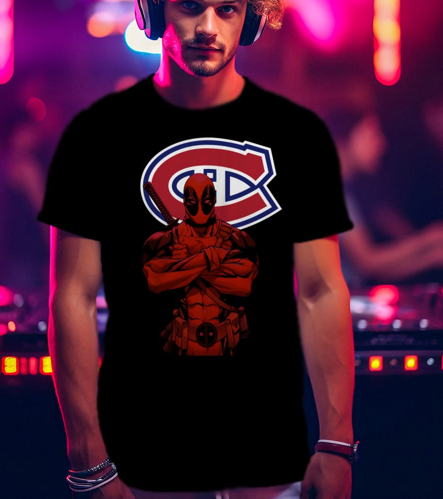 Montreal Canadiens Deadpool Crossover T-Shirt