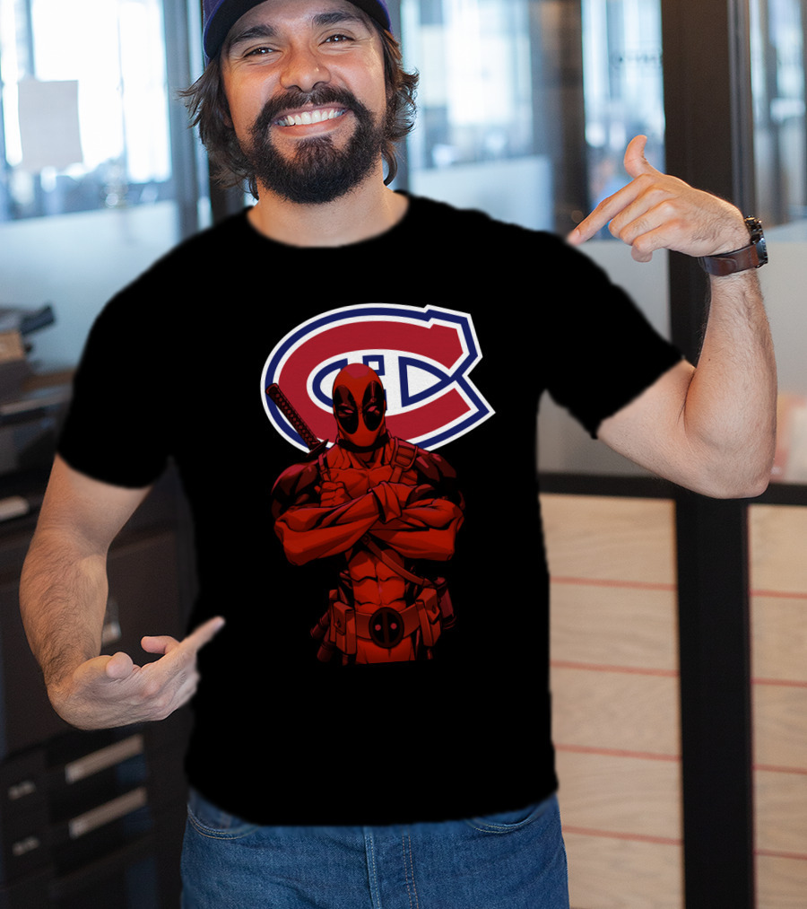 Montreal Canadiens Deadpool Crossover T-Shirt