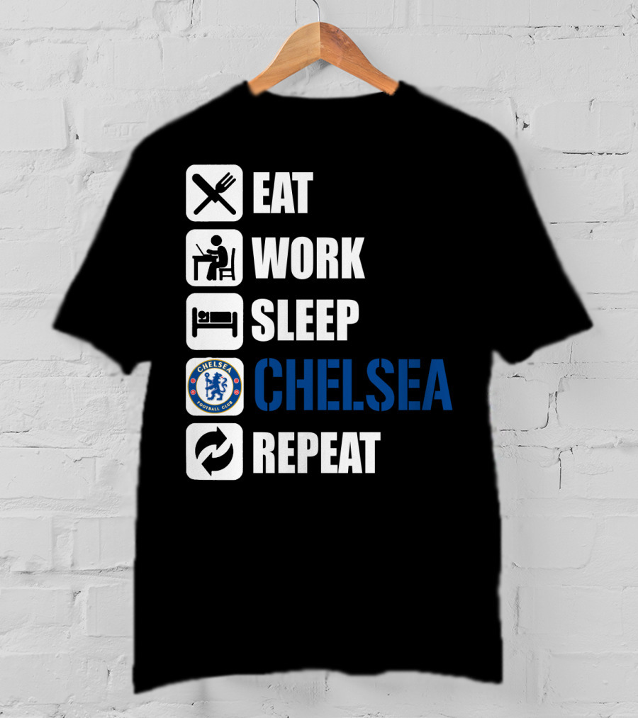 Eat Work Sleep Chelsea Repeat T-Shirt