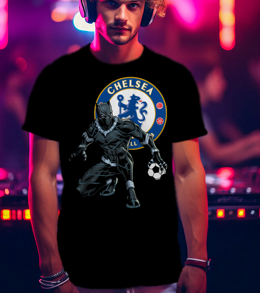 Chelsea Football Club Black Panther Soccer Crossover T-Shirt