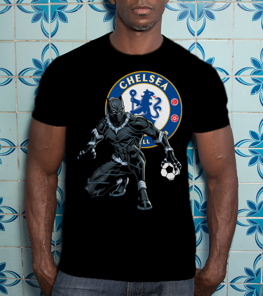 Chelsea Football Club Black Panther Soccer Crossover T-Shirt