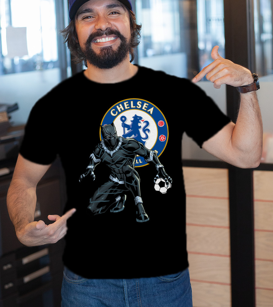 Chelsea Football Club Black Panther Soccer Crossover T-Shirt