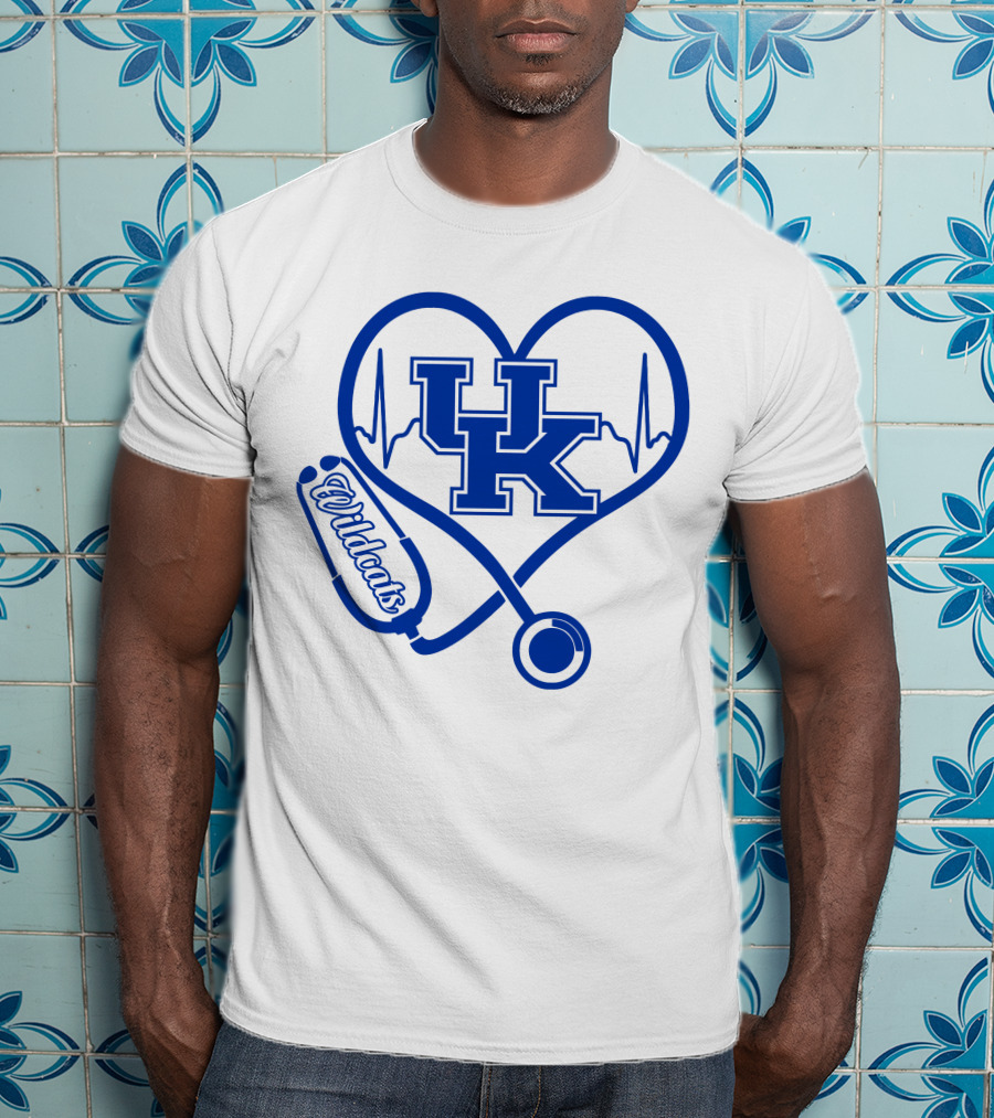 Uk Wildcats Heartbeat Stethoscope Nurse Kentucky T-Shirt