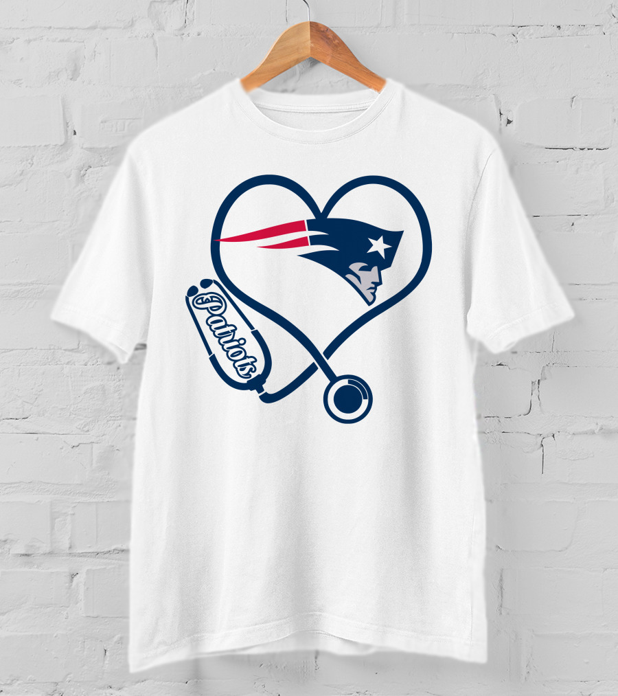 Patriots Nurse Heart Stethoscope T-Shirt