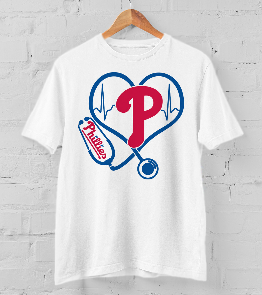 Phillies Nurse Heartbeat Stethoscope T-Shirt