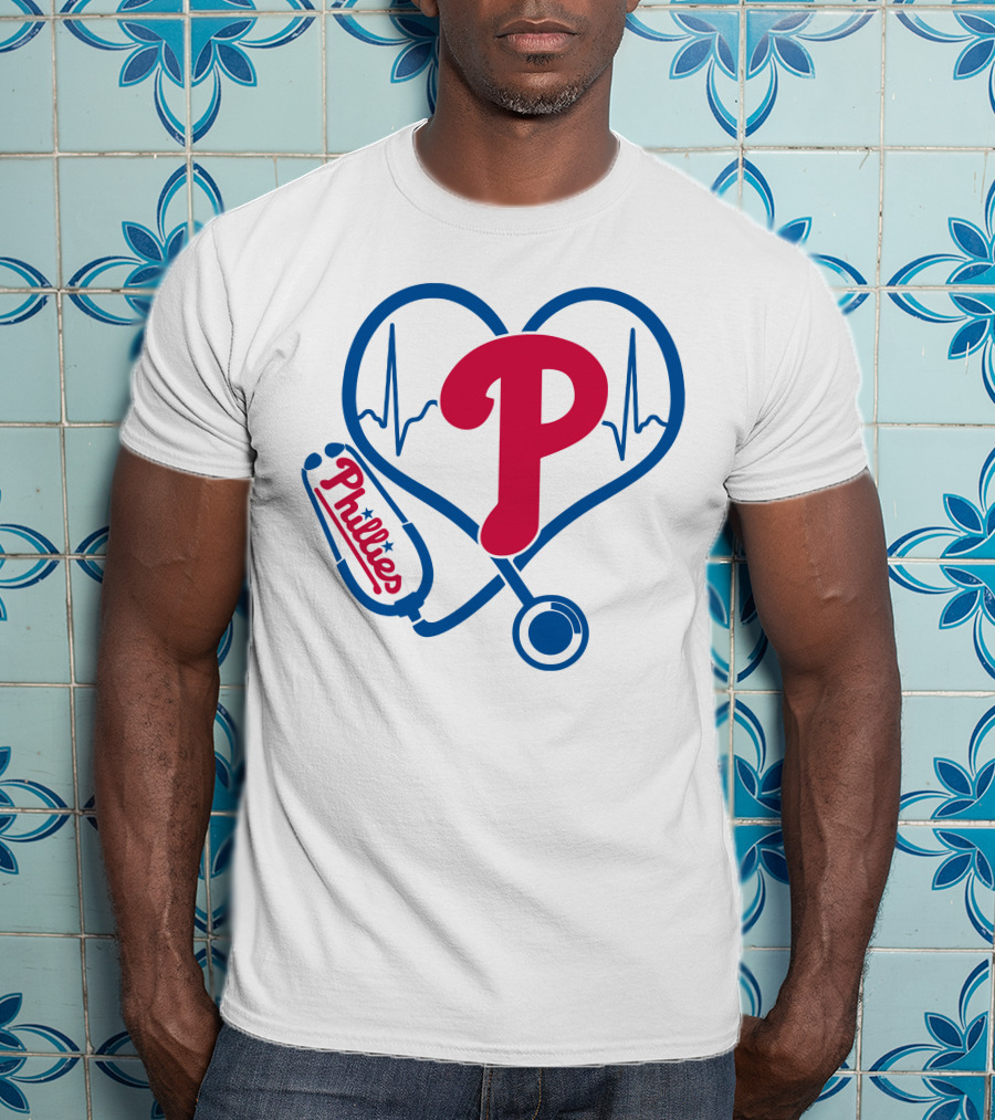 Phillies Nurse Heartbeat Stethoscope T-Shirt