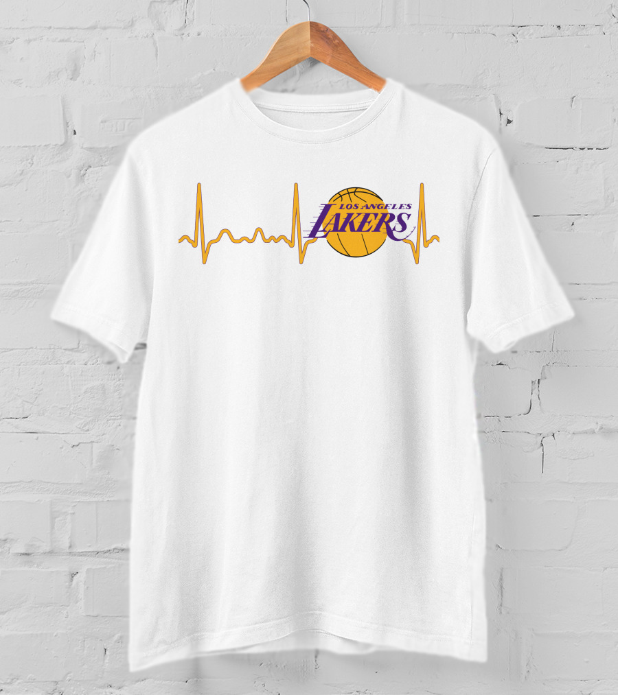 Los Angeles Lakers Heartbeat Basketball T-Shirt