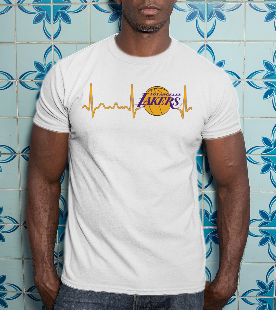 Los Angeles Lakers Heartbeat Basketball T-Shirt